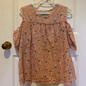Pink off shoulder blouse